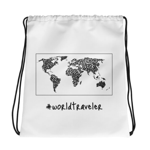 Drawstring bag “#worldtraveler”