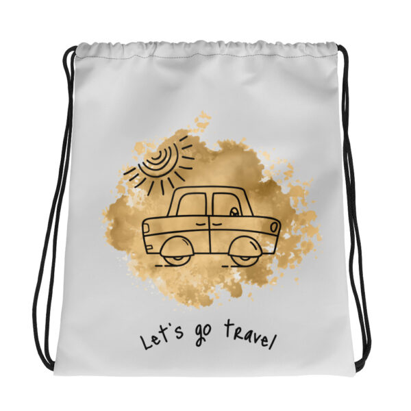 Drawstring bag “Let’s go travel”
