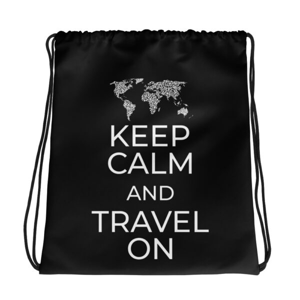 Drawstring bag “Keep calm and travel on”
